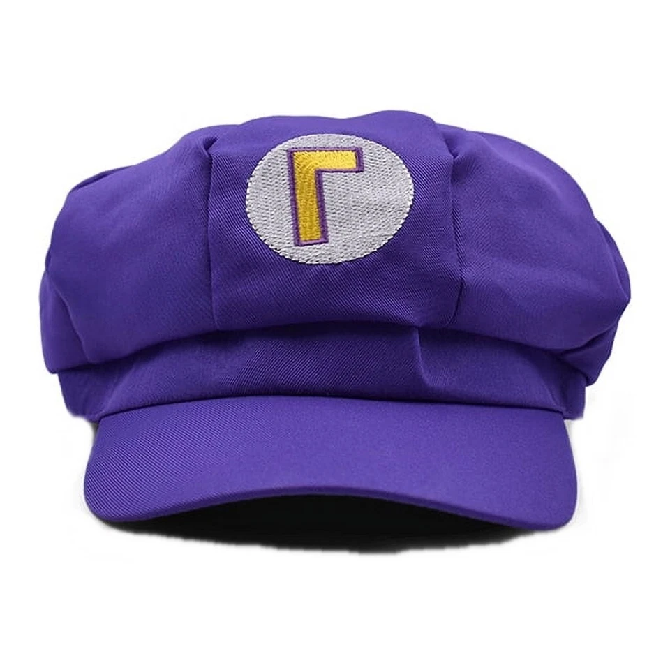 K.A. SUPER MARIO Waluigi Mütze Cap Erwachsene Fasching Karneval Kostüm Verkleidung