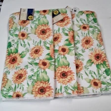 3  Beautiful Sunflower Dish Towels