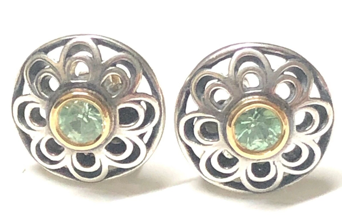 Authentic PANDORA VINTAGE ALLURE Stud EARRINGS 14k gold 290542SSG