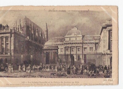 CPA PARIS 4. ILE DE LA CITE. La SAINTE-CHAPELLE & le PALAIS DE JUSTICE um 1830