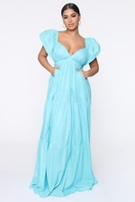 NWT Fashion Nova The Sweet Life Maxi Dress in Aqua. Size XL
