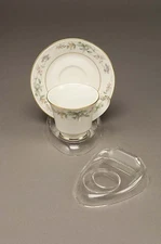 12 New Clear Tea Cup & Saucer Stands, holder, espresso sets, coffee & tea cups 