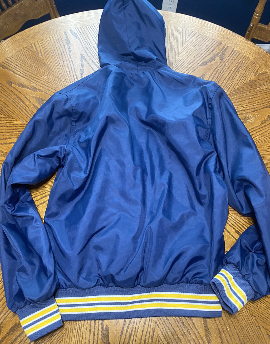 Vintage West Wind USA Union Made 1/4 Zip Hooded Blue … Gem
