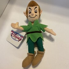 RETIRED The Disney Store Mini Bean Bag PETER PAN 8" Beanie Plush Toy