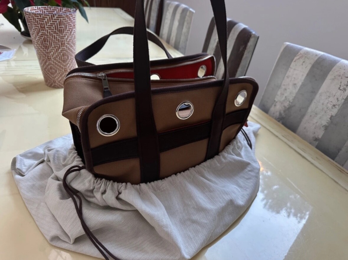 borsa trasportino cani piccolo hermes
