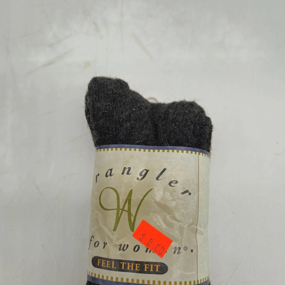 Женские носки Wrangler упаковка 2 пары шерстяная смесь красные черные винтажные сделано в США - Изображение 3 из 4
