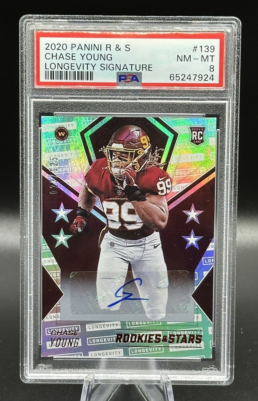 Chase Young Panini Rookies & Stars #139 Longevity Signature
