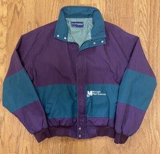 Vintage Swingster Softshell Windbreaker Jacket Men Large Embroidered Purple USA