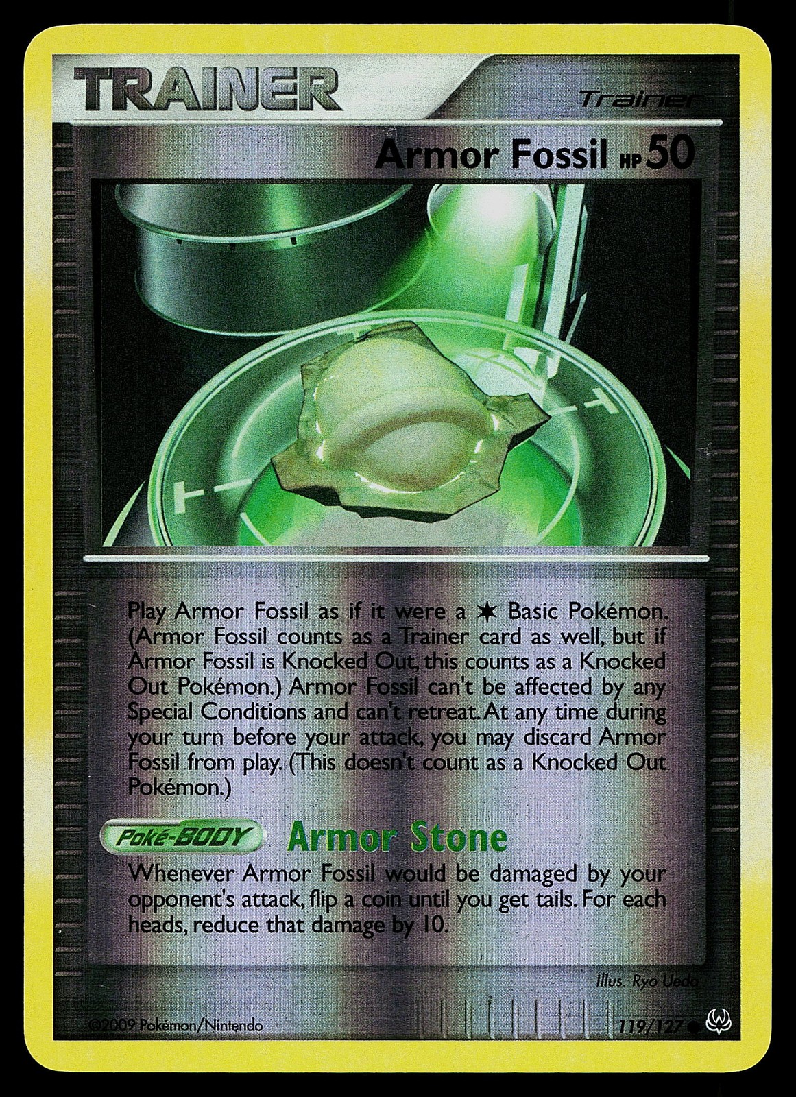 Pokemon Card - Armor Fossil Platinum 119/127 Common Reverse Holo