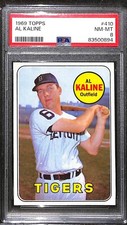 1969 Topps   #410 Al Kaline Tigers HOF PSA 8 NM-MT 83500894 