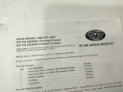 Rear Brake Line - 2000 POLARIS NOS - Afbeelding 2 van 10