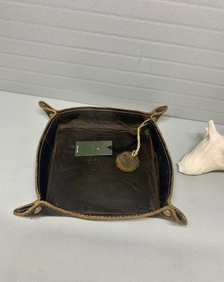 NWT-Beautiful Myra Leather Tray Waxed  Distressed Look