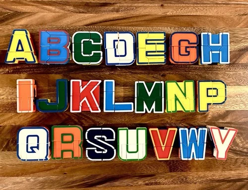 Vintage Alphabots Alpha Bots Transformers Letters Alphabet Set of 21