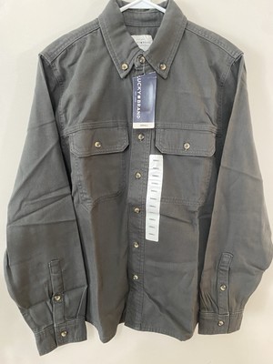 Lucky Brand Mens Size Small Shirt Jacket Long Sleeve Button Down Raven Gray NWT