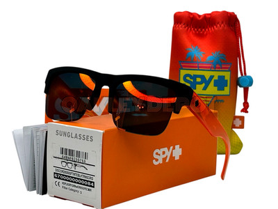   ️ SPY OPTIC DISCORD 50/50 BLACK TRANSLUCENT ORANGE/ORANGE SPECTRA SUNGLASSES