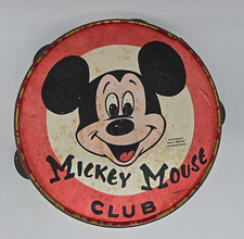 Vintage Mickey Mouse Club Tambourine • Walt Disney Productions Made In USA