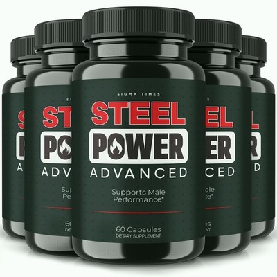 Steel Power Advanced Capsules - Energy, Stamina & Vitality Support for Men - 5pk