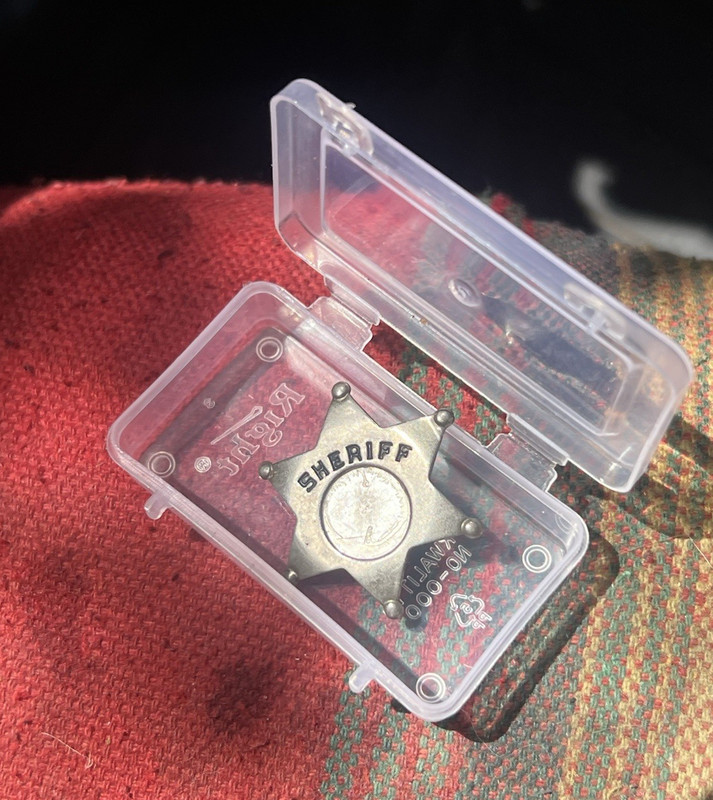 Police Sheriff Star Metal Badge with Clear Plastic Display/Storage Case