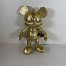 Disney Mickey Mouse Gold Metallic Plush Stuffed Animal Toy Collectible 10"