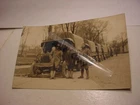 antique vintage WW1 Photo Postcard of OMC USA Military TRUCKS Army Soldiers RPPC
