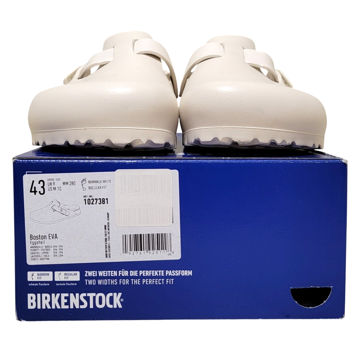 Birkenstock Men 8 Women 10 Boston Essentials EVA Sandals EGGSHELL EU 41 REG Birkenstock Sandal Boston EVA Narrow Fit - Eggshell main image 3