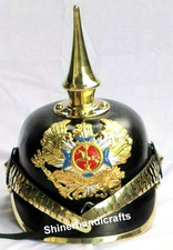 Neuer deutscher Pickelhaube Stachel Kaiserliche Militaria Lederhelm mit...