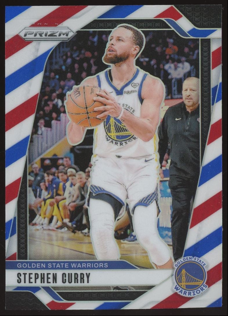 Stephen Curry #134 2024-25 Panini Prizm Red White Blue Prizm Warriors Basketball