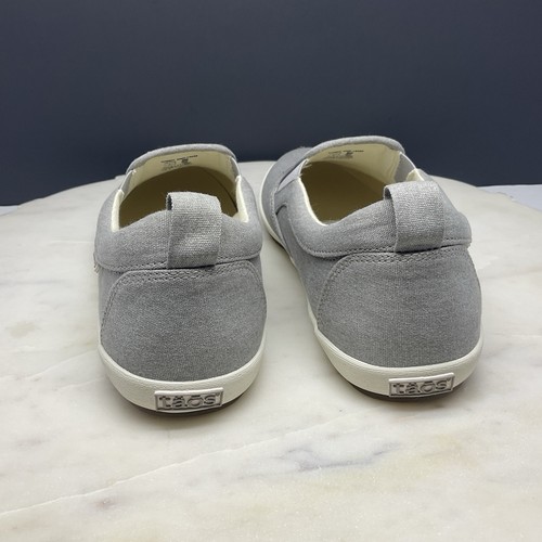 Taos Dandy Shoes Womens 9 Casual Comfort Sneakers Gray Canvas Slip On Loafers - Picture 3 of 9