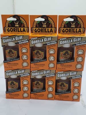 Set of 6 Original Gorilla Glue Bonds Virtually Everything 2 fl oz 59 mL New