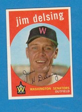 1959 Topps #386 Jim Delsing Washington Senators EX