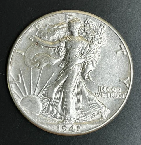 1941 Liberty Walking Silver Half Dollar, AU