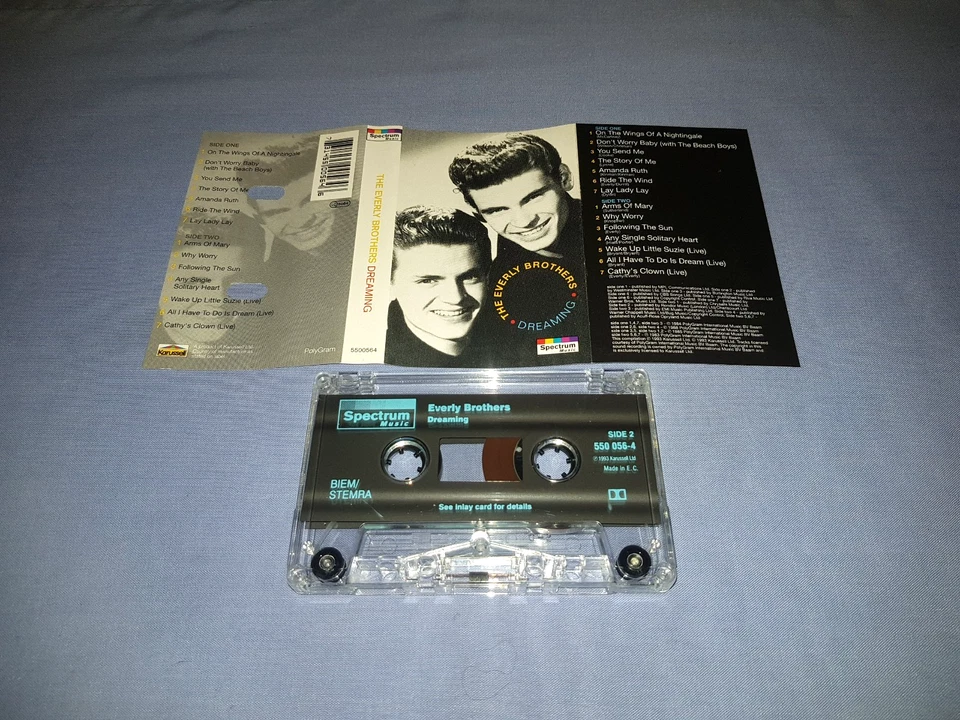 THE EVERLY BROTHERS DREAMING CASSETTE TAPE ALBUM - Image 2 of 2