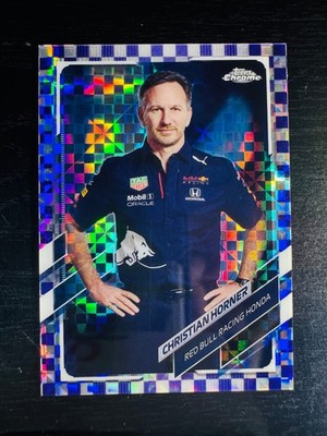 2021 Christian Horner Purple Checker Refractor 37/199 Topps Chrome #84 F1