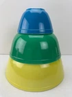 Pyrex Primary Color Mixing Bowls Set of 3 Nesting Vintage #401, 403, 404