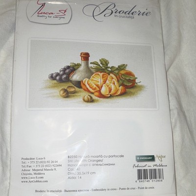 Luca-S Cross Stitch Kit B2250 Still Life with Oranges Food & Drink Theme