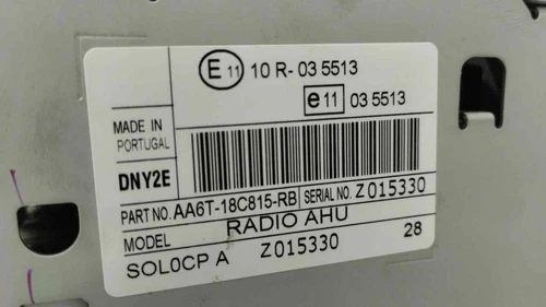 AA6T18C815RB Sistema Audio Radio per FORD FIESTA (CB1) Titanium 2012 3822638 - Foto 3 di 10