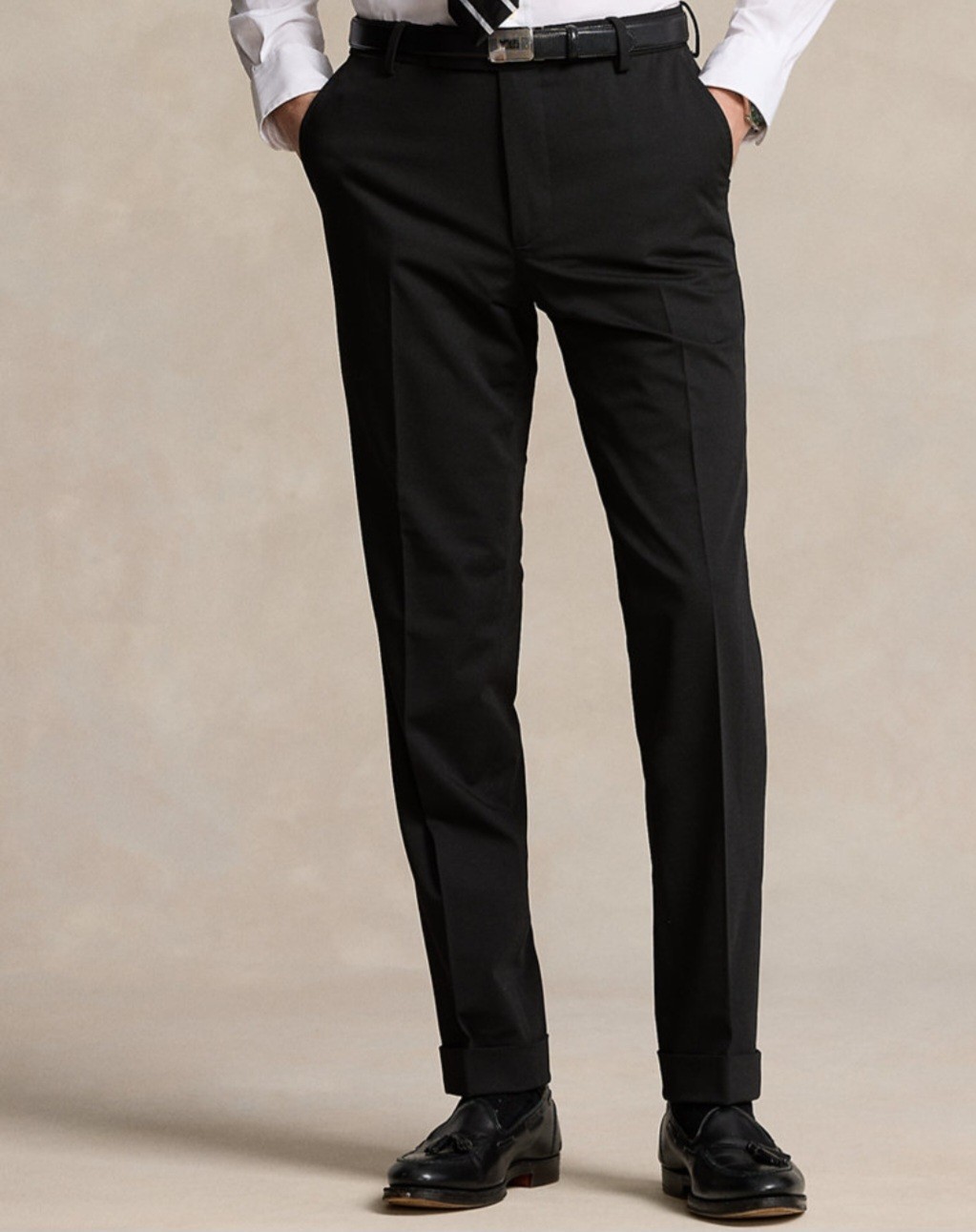 NWT Polo Ralph Lauren Men's Performance Twill Trousers Size 36X34 Navy Blue Cuff