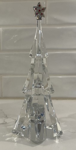 Lenox Red Pave Jewels Starbright Lead Crystal 9” Christmas Tree Holiday Decor