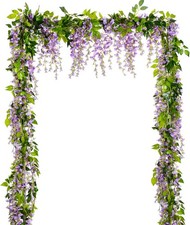 Artificial Wisteria Garland 28.8ft Silk Vine Hanging Flower Wedding