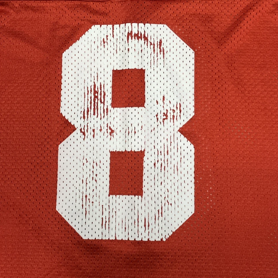 👾 Camiseta deportiva de colección Steve Young de la NFL SF 49ers roja con 8 logo estampada atlética talla XL Foto 4 de 4