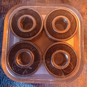 Abec 3 608RS Bearings Used/good cond. 8 bearings w/Container Box.