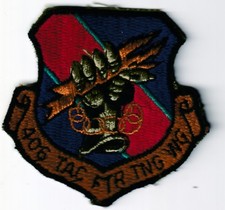 USAF AIR FORCE 406th Tactical Fighter Training Wing Zaragoza AB Spain patch
