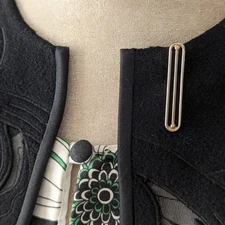 Swank Tie Scarf Clip Clasp Brooch Retro Mid Century MCM Jewelry Gift