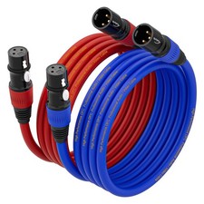 XLR Cables 3ft 2 Pack XLR Male to Female Gold-Plated 3 Pins Microphone Cord