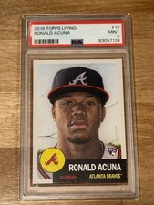 RONALD ACUNA ROOKIE CARD 2018 Topps Living #19 PSA 9 MINT Atlanta Braves