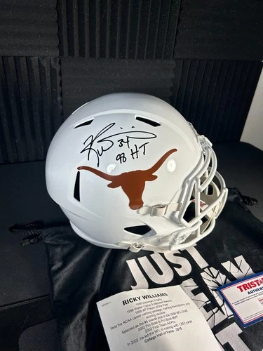 Ricky Williams Signed Texas Riddell F/S Speed Replica Helmet w/Heisman