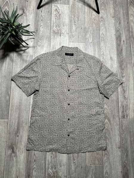 Men Allsaints Shirt Grey Cotton 38