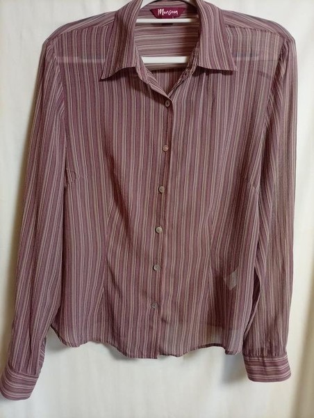 Women Monsoon Shirt Pink Silk 44-46