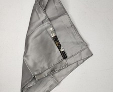 Vintage Ashear Silver Light Gray Grey 100 Silk Hand Rolled Pocket Square Italy