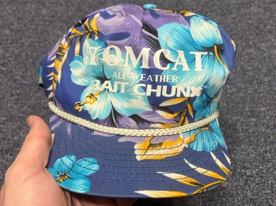 Vintage Tomcat ''Bait Chunk'' Snapback Floral Loop Cap Hat 80's SanSun